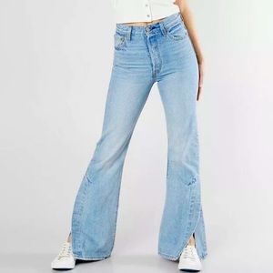 LEVI'S PREMIUM Ribcage Split Flare High Cut Jeans